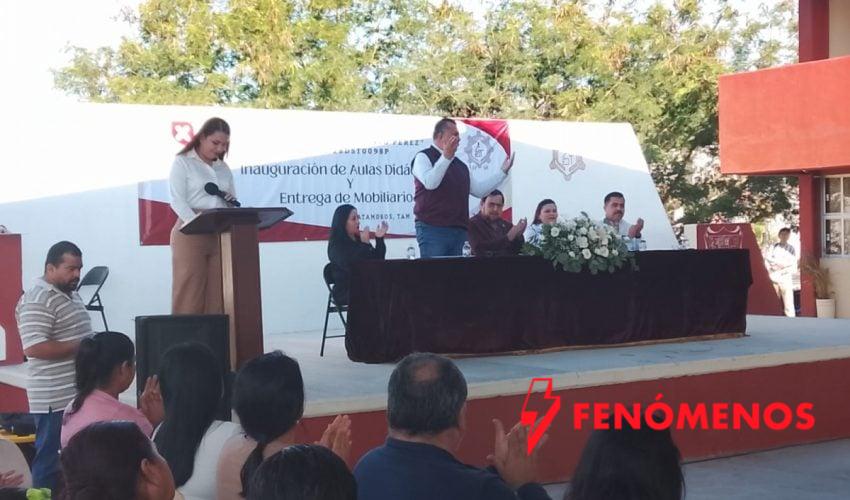 Entrega Gobierno de Tamaulipas obras y mobiliario en la Secundaria Técnica No. 98 de Matamoros