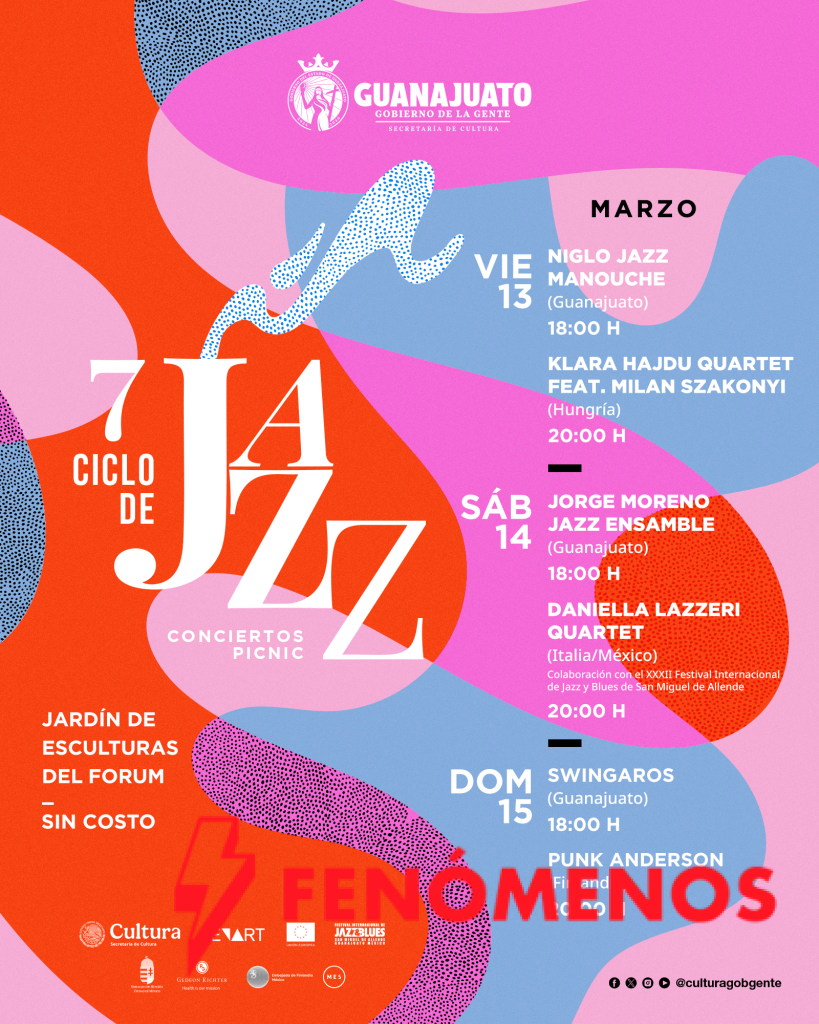 La Secretaría de Cultura de Guanajuato presenta el 7° Ciclo de Jazz 2026 en el Jardín de las Esculturas del Forum Cultural
