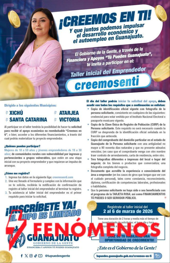 El gobierno de la Gente enciende el motor económico del noreste con la convocatoria al programa “Creemos en ti”.
