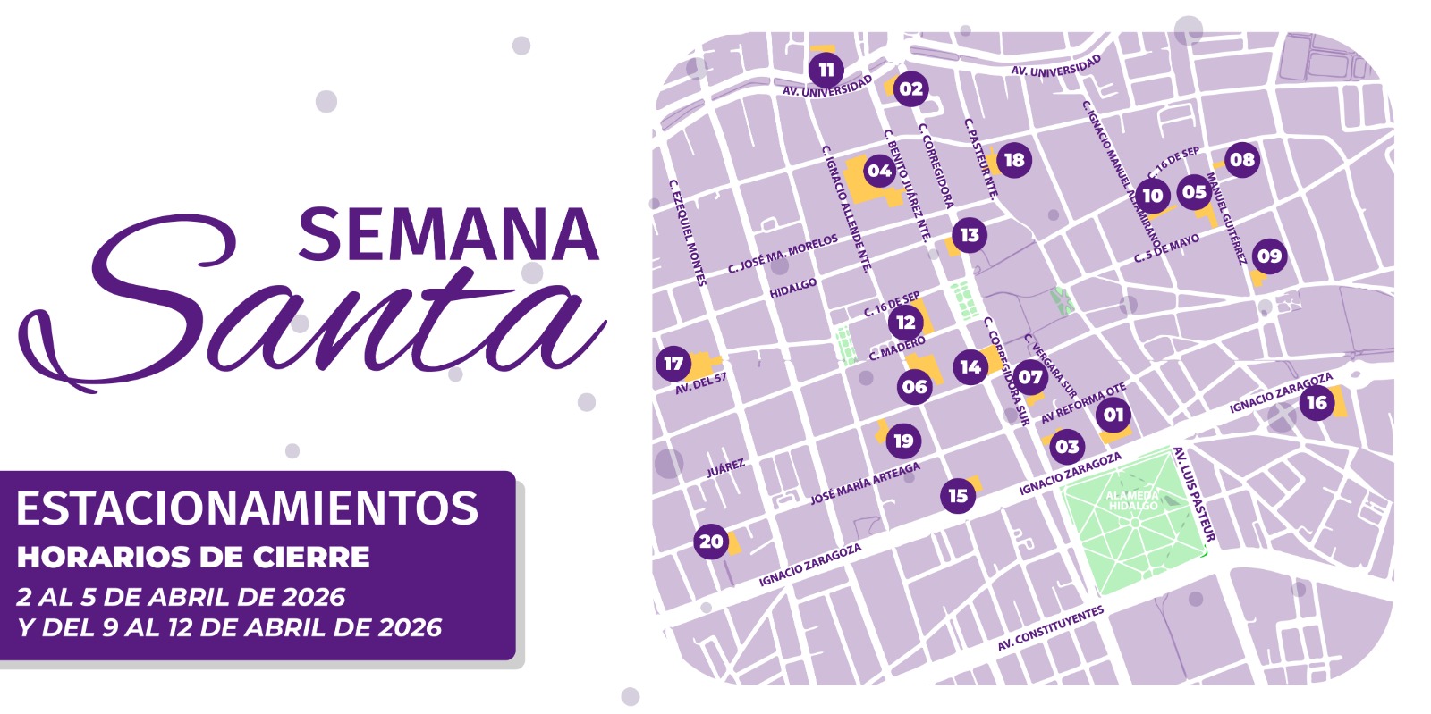 Imagen de Habilita Felifer Macías estacionamientos del Centro Histórico con horarios extendidos durante Semana Santa 7