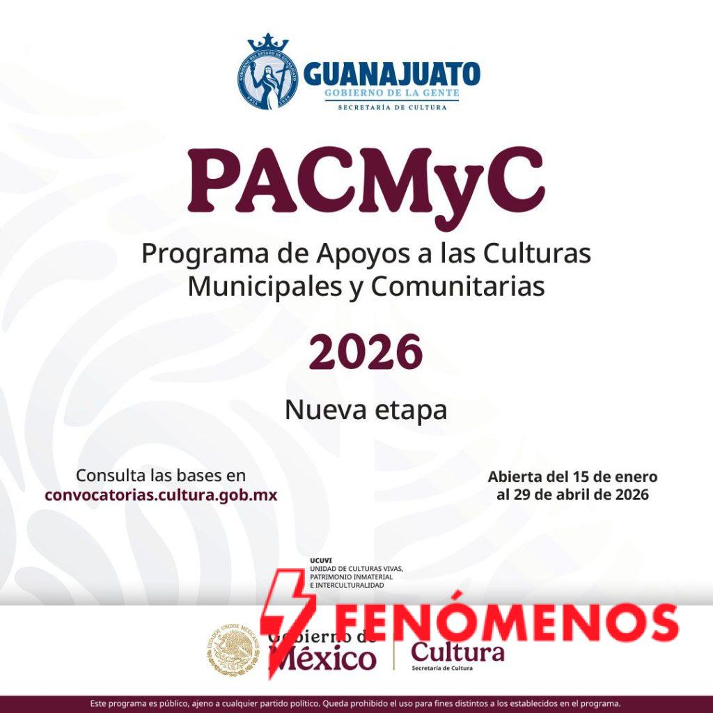 Últimos días para aplicar a la convocatoria PACMyC Guanajuato 2026
