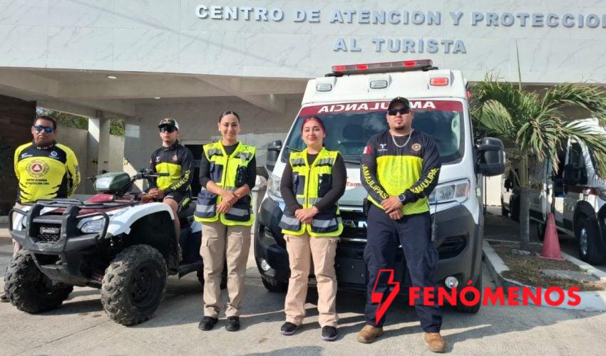 Refuerza Protección Civil Tamaulipas operativo de atención y seguridad en Playa Miramar durante periodo vacacional