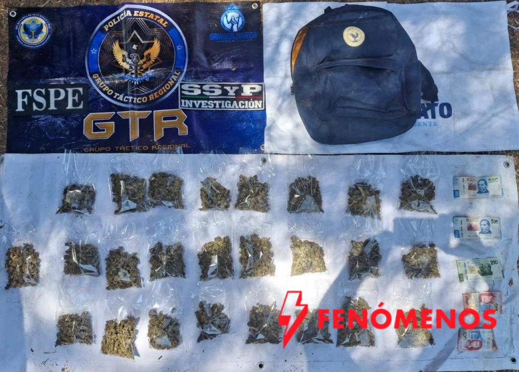 Detiene Grupo Táctico Regional a presunto distribuidor de droga con 650 dosis en Silao 
