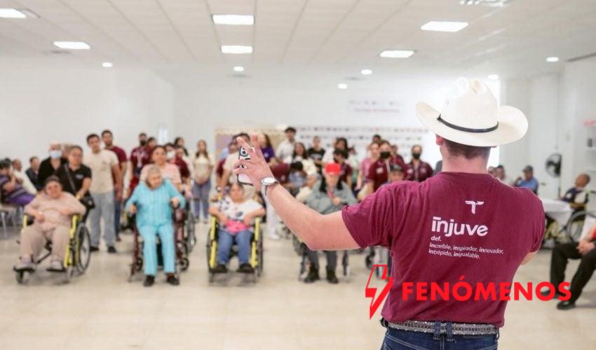 Fortalece INJUVE vínculos intergeneracionales en la Casa Hogar del Adulto Mayor en coordinación con el Sistema DIF Estatal