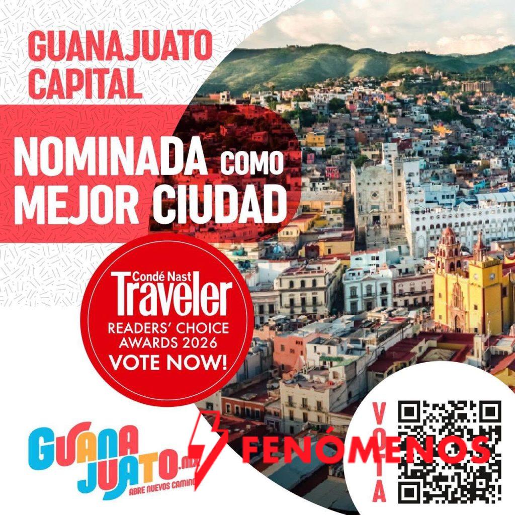 Ciudades Patrimonio de Guanajuato nominadas a los Condé Nast Traveler Readers’ Choice Awards 2026