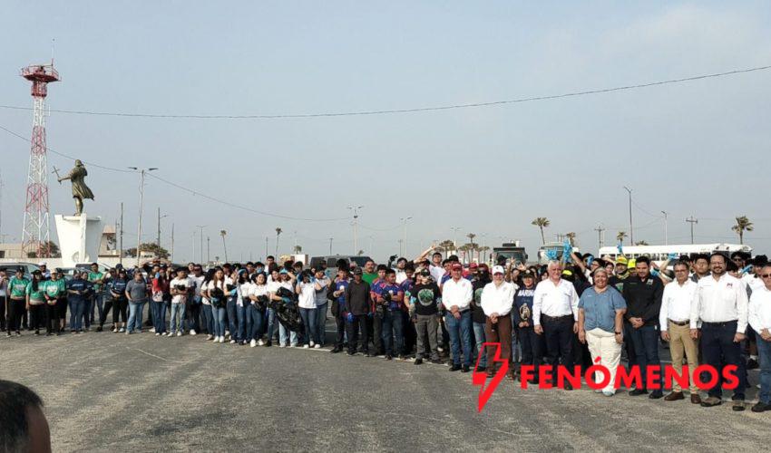 Promueve SET conciencia ambiental con limpieza costera en Playa Bagdad