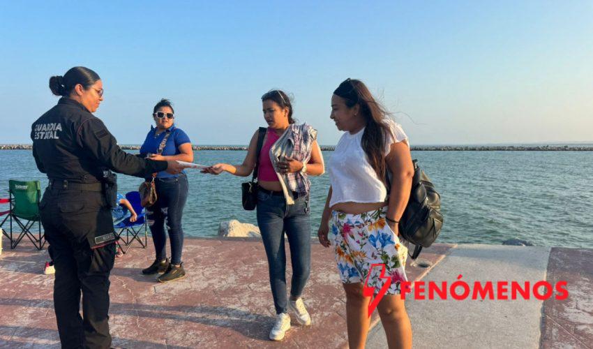 Implementa Guardia Estatal de Género campaña contra la violencia familiar en Playa Miramar