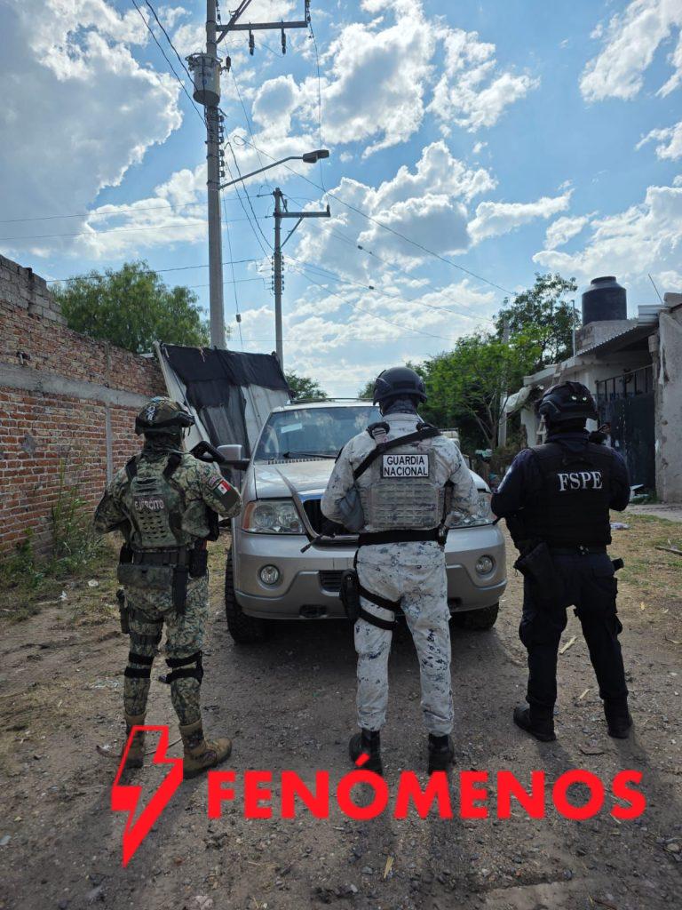 Aseguran FSPE vehículo blindado y equipo de uso exclusivo para corporaciones de seguridad en Celaya