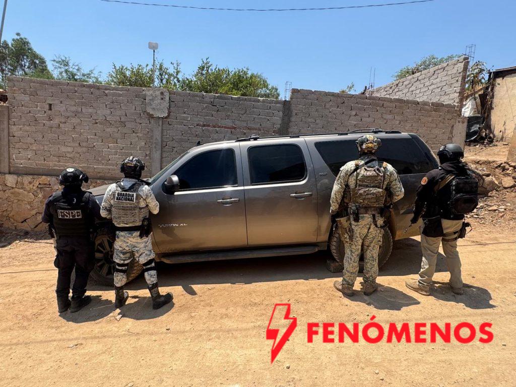 Asegura Secretaría de Seguridad y Paz armamento de alto poder, equipo táctico y vehículo robado en Comonfort 