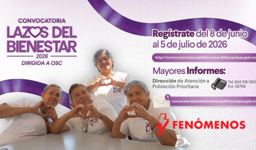 Convoca DIF Tamaulipas a organizaciones a presentar iniciativas para el programa Lazos del Bienestar