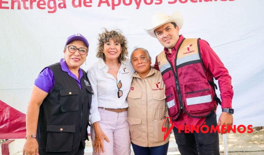 Entrega SEBIEN apoyos sociales en Güémez
