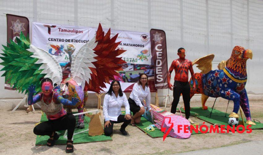 Participan CEDES Matamoros y Altamira en convocatoria nacional de elaboración de alebrijes mundialistas