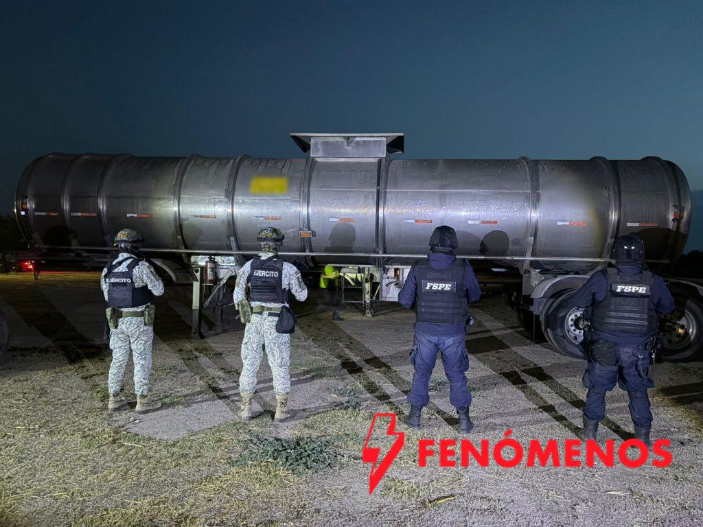 Aseguran FSPE seis autotanques con residuos de hidrocarburo en Manuel Doblado 