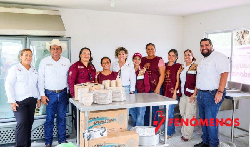Lleva SEBIEN paquetes alimentarios y Comedor de Bienestar a familias de San Carlos