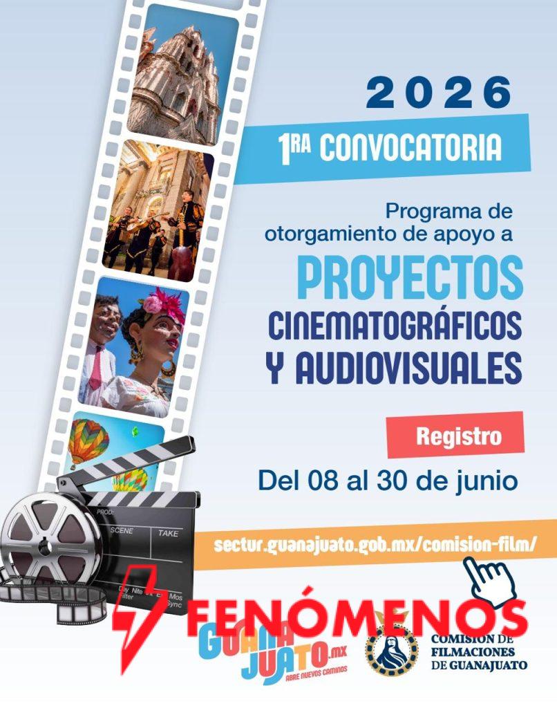 Guanajuato impulsa nuevas producciones con el Programa de Apoyo a Proyectos Cinematográficos y Audiovisuales 2026