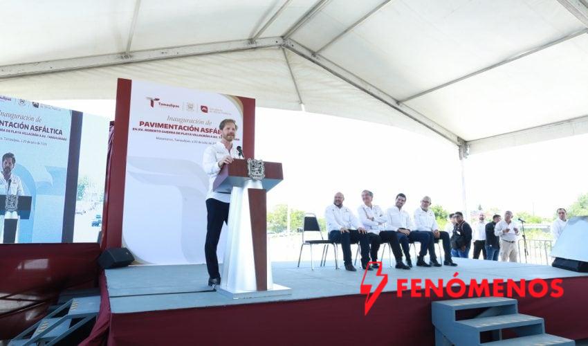 Inaugura Américo obra vial y entrega escrituras a familias matamorenses