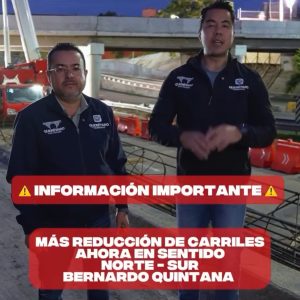 Imagen de Informa Felifer Macías nueva reducción de carriles en Bernardo Quintana por obra del Tren México-Querétaro 3