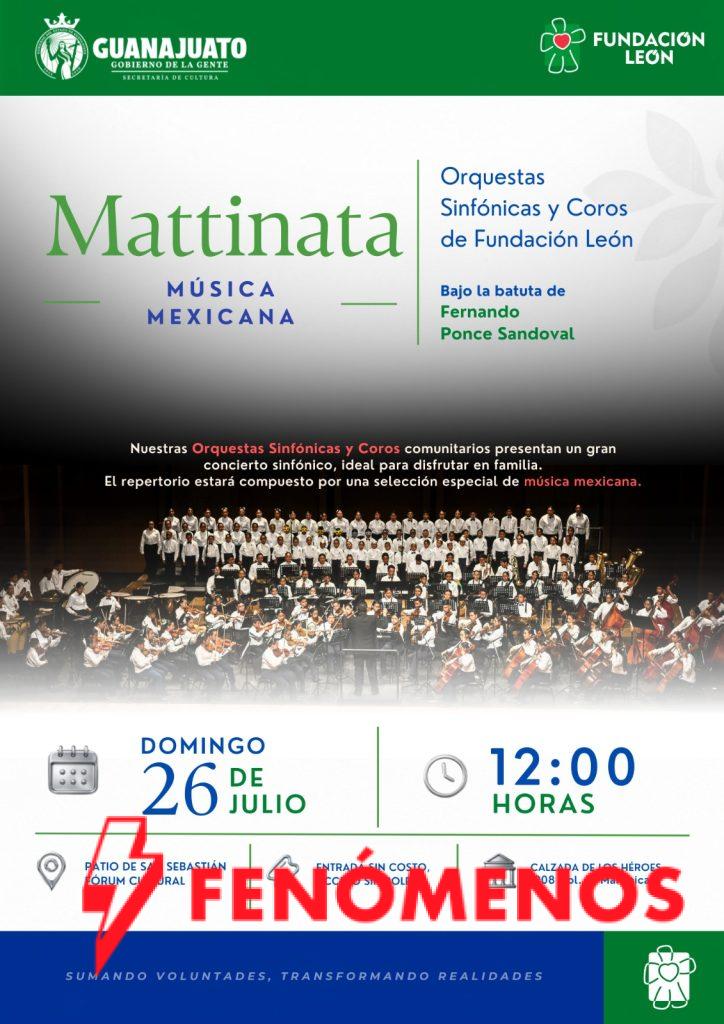 La música mexicana sonará en el Patio de San Sebastián con las Orquestas y Coros de Fundación León