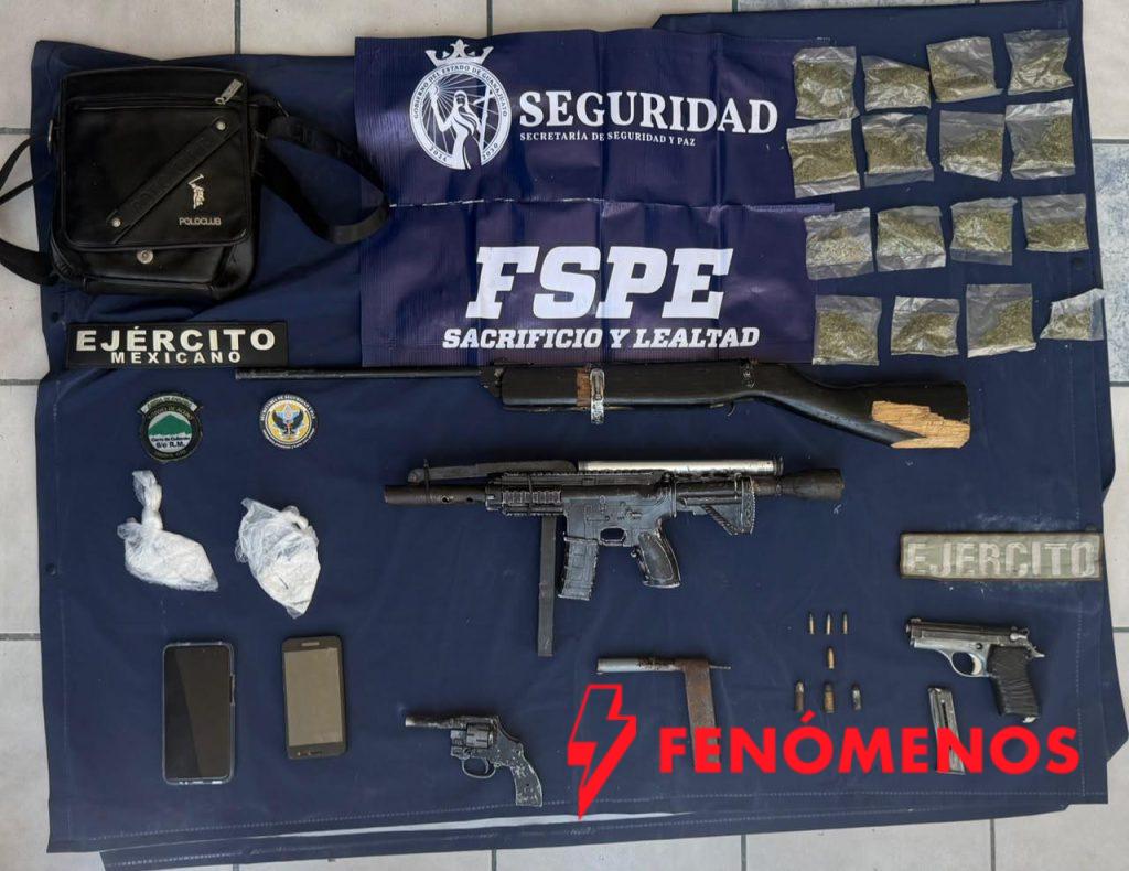 Asegura FSPE cinco armas de fuego y 137 dosis de droga durante operativo Acámbaro