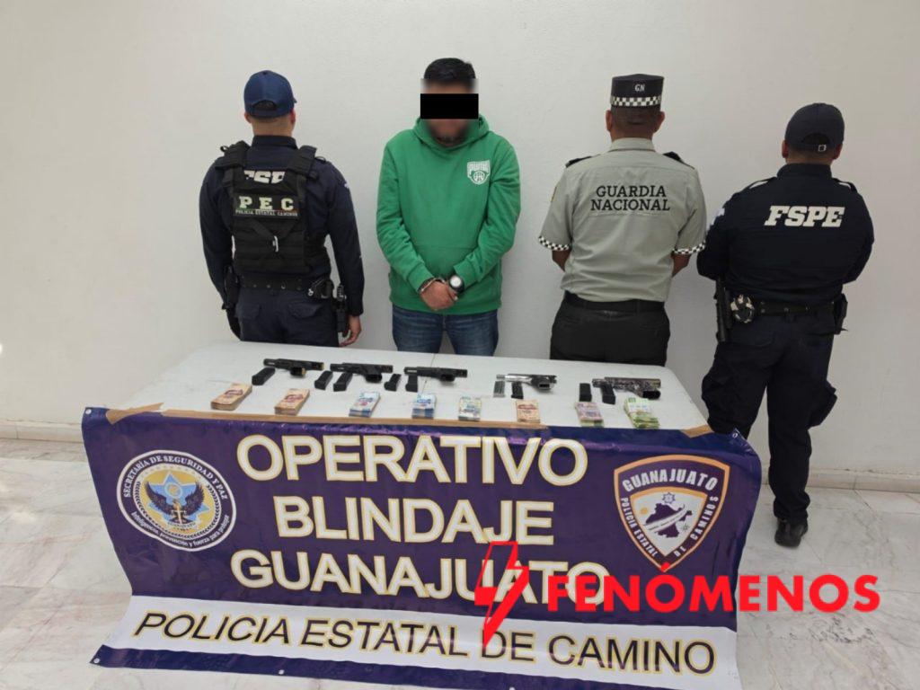 Asegura Policía Estatal de Caminos cinco armas de fuego en León 