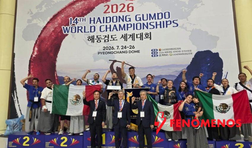 Ocho tamaulipecos hacen historia con México en Corea del Sur; conquistan el primer título mundial de Haidong Gumdo