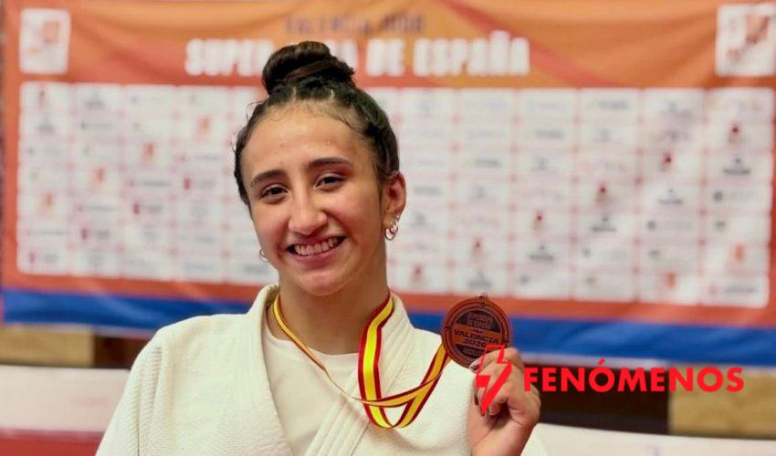 Conquista tamaulipeca Frida Maya bronce en la Super Copa de España de Judo