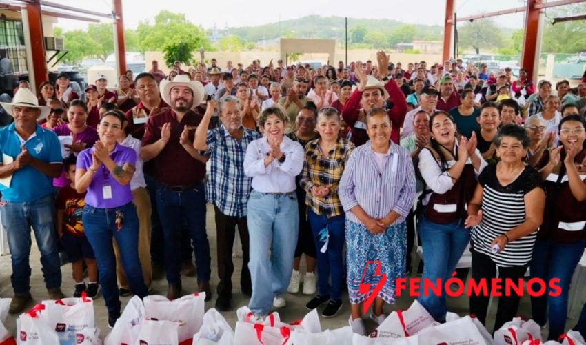 Entrega SEBIEN apoyos sociales en González