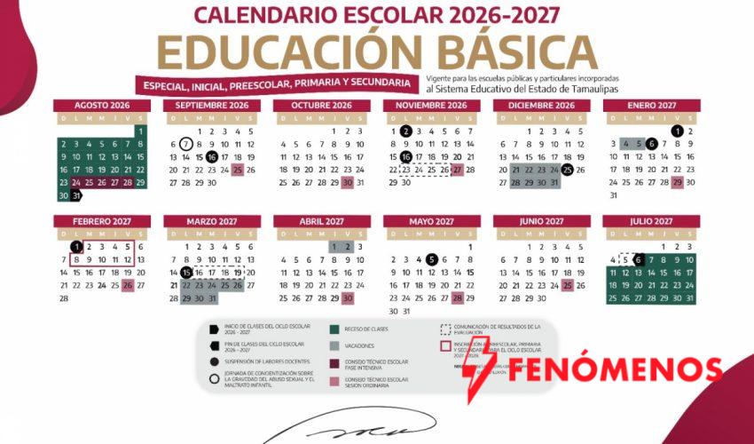 Cumplirá Tamaulipas con el calendario escolar de 185 días