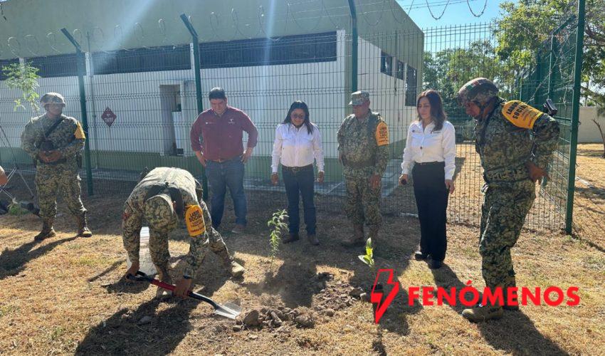 Entrega Gobierno de Tamaulipas 200 árboles al 77/o Batallón de Infantería