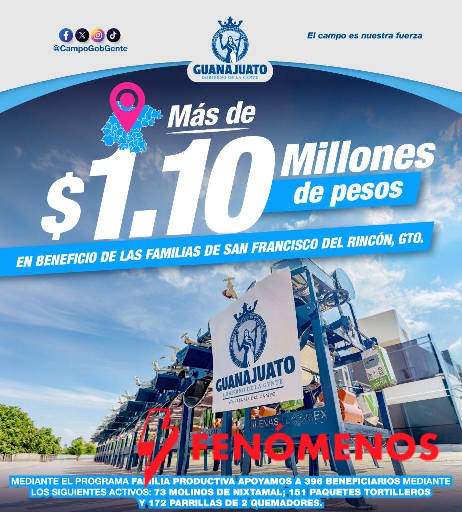 La Secretaria del Campo fortalece la economía de las familias de San Francisco del Rincón con el programa Familia Productiva