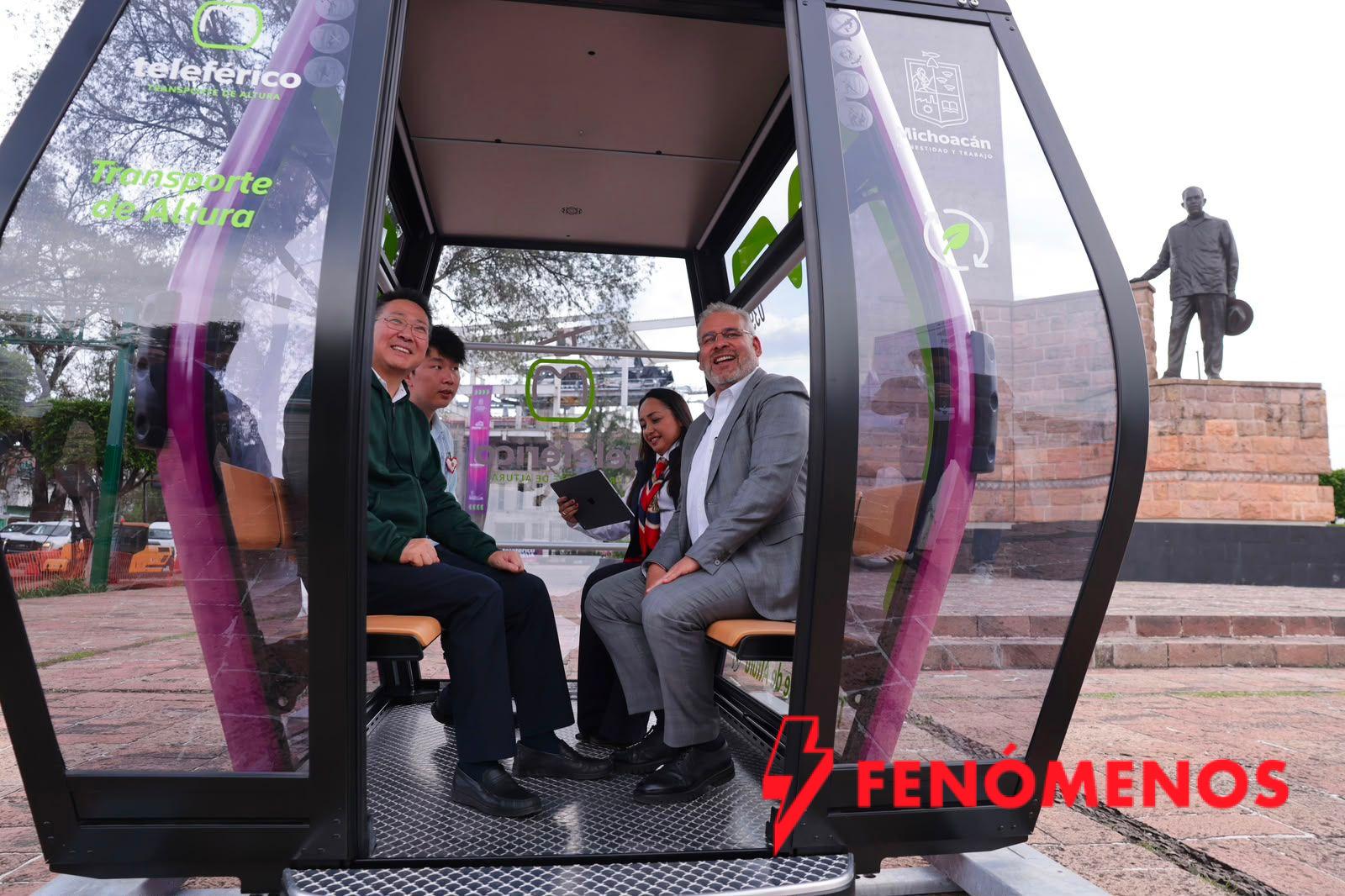 Destaca Bedolla impacto del teleférico y Morebús en Morelia tras recorrido con el embajador de China