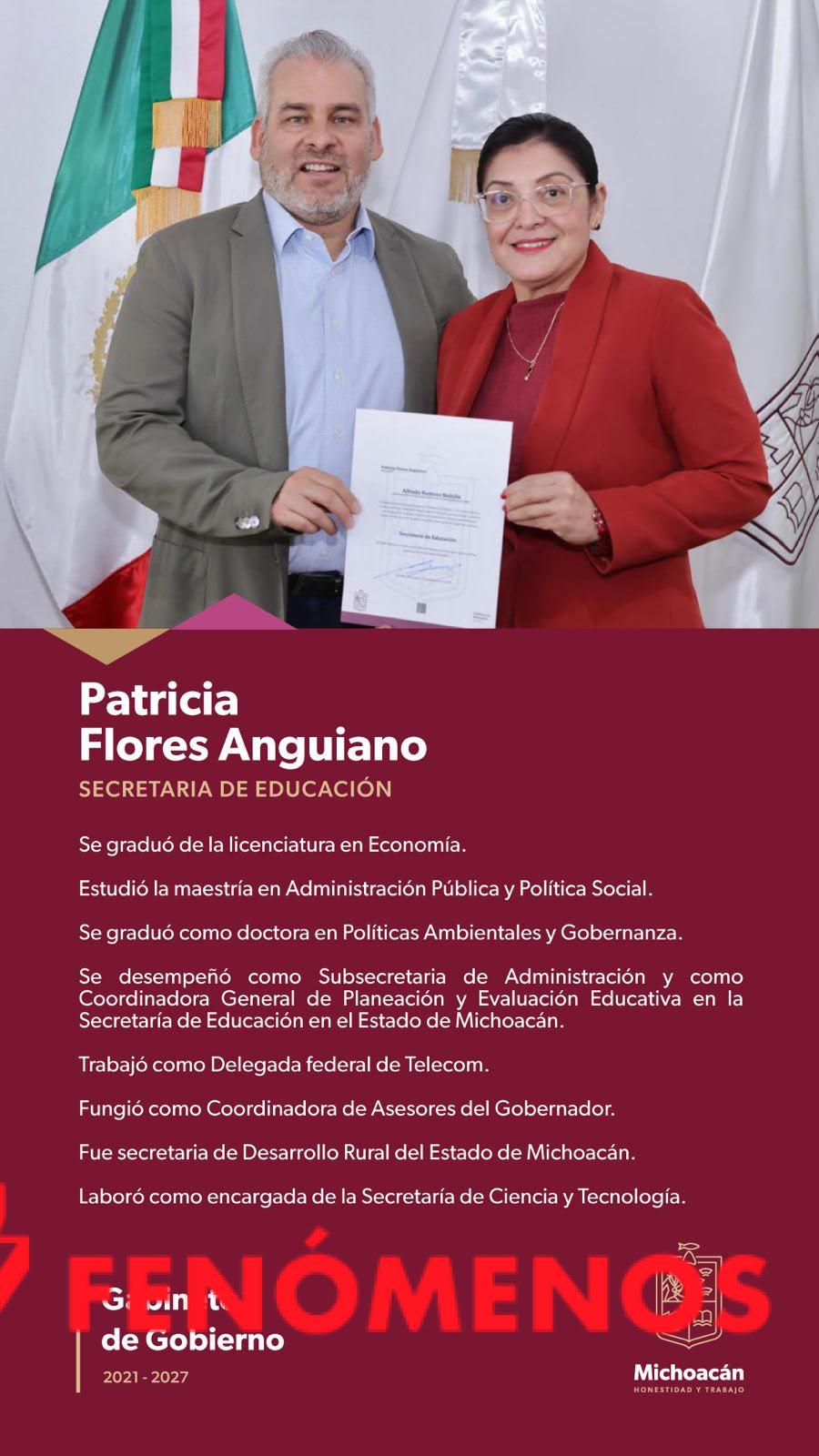 Nombra Bedolla a Patricia Flores como nueva secretaria de Educación