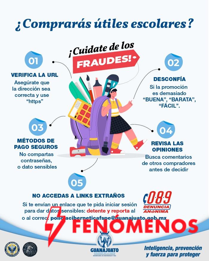 Que no te engañen en este regreso a clases: Policía Cibernética de Guanajuato alerta por falsas ofertas 