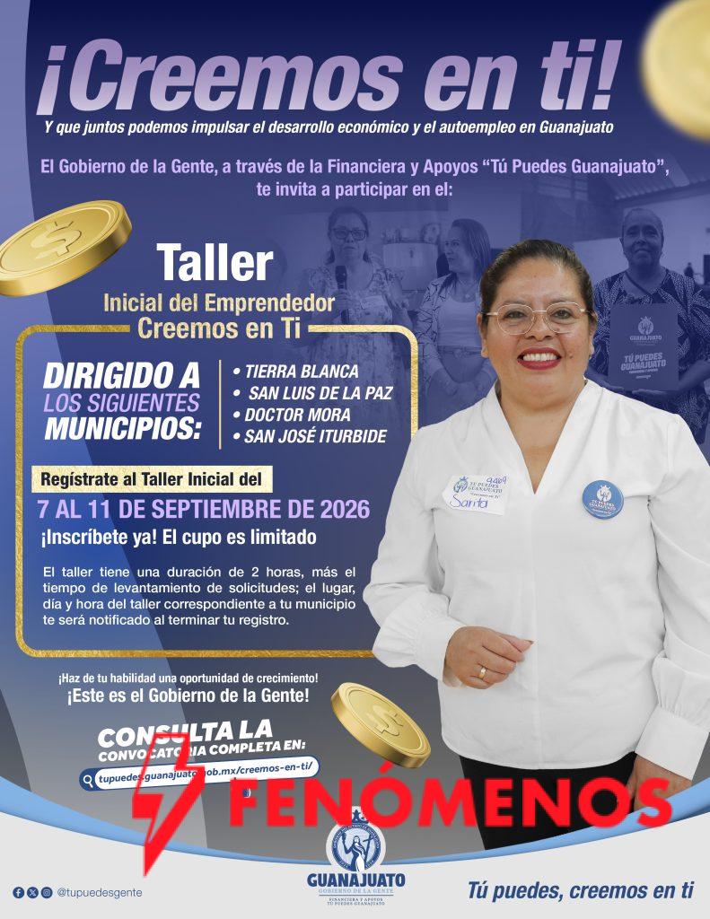 El gobierno de la Gente promueve nuevos negocios en 4 municipios del noreste con la novena convocatoria de “Creemos en Ti”.