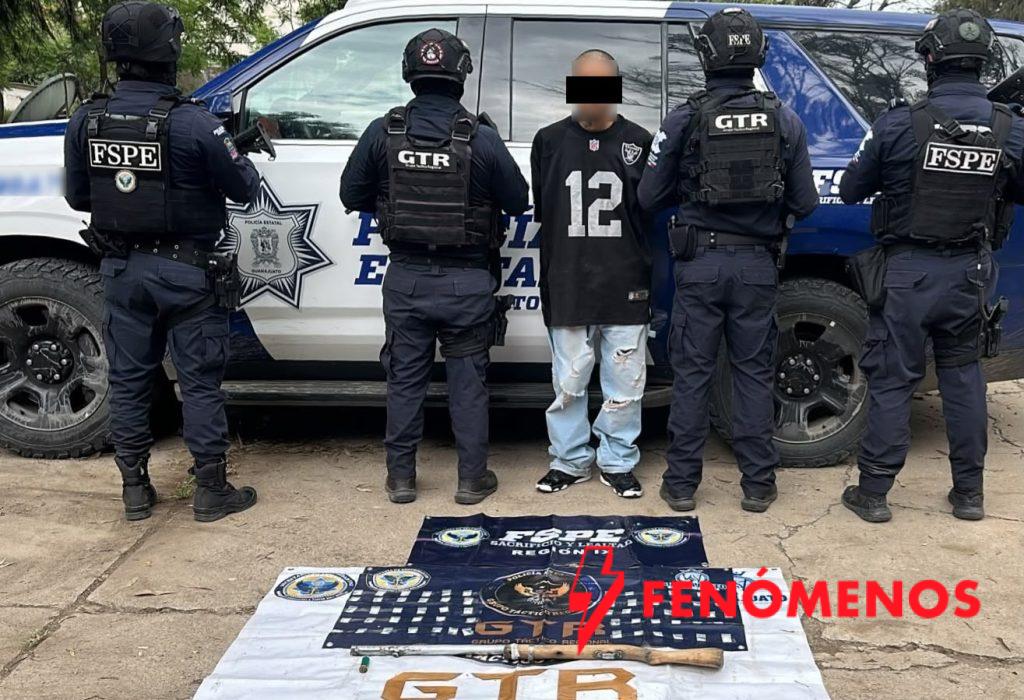 Detienen FSPE a persona con un arma artesanal y 84 dosis de presunta droga en Silao   