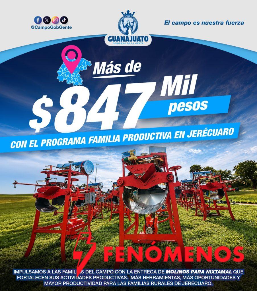  En Jerecuaro El Gobierno de la Gente y la Secretaria del Campo apoyan a las familias de los Agricultores con el programa “Familia Productiva”