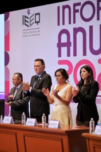 Imagen de Felifer Macías a favor de la democracia en el Informe Anual de Actividades 2025 del IEEQ 3