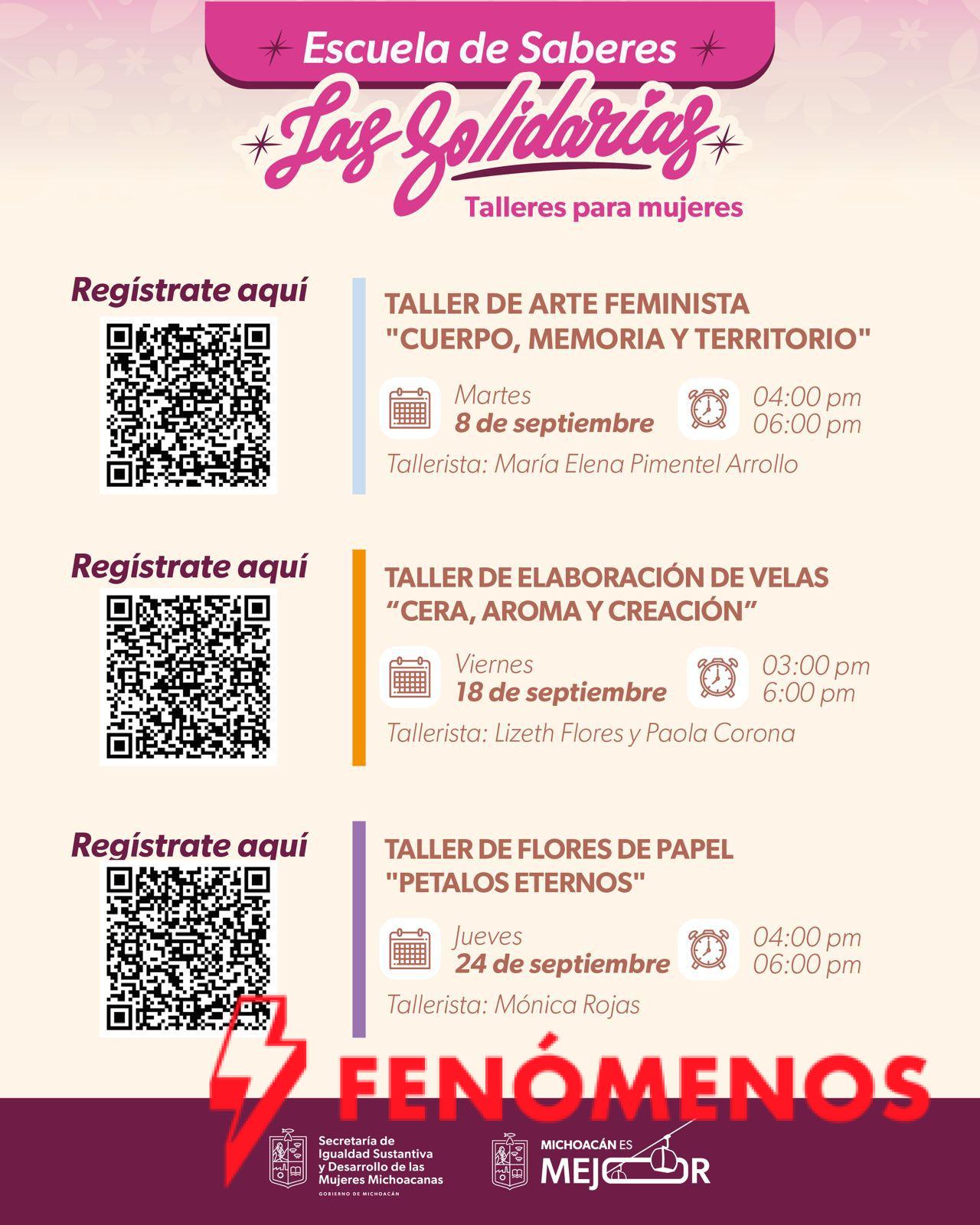 Conoce los talleres que Casa Cuca tendrá para las mujeres durante septiembre