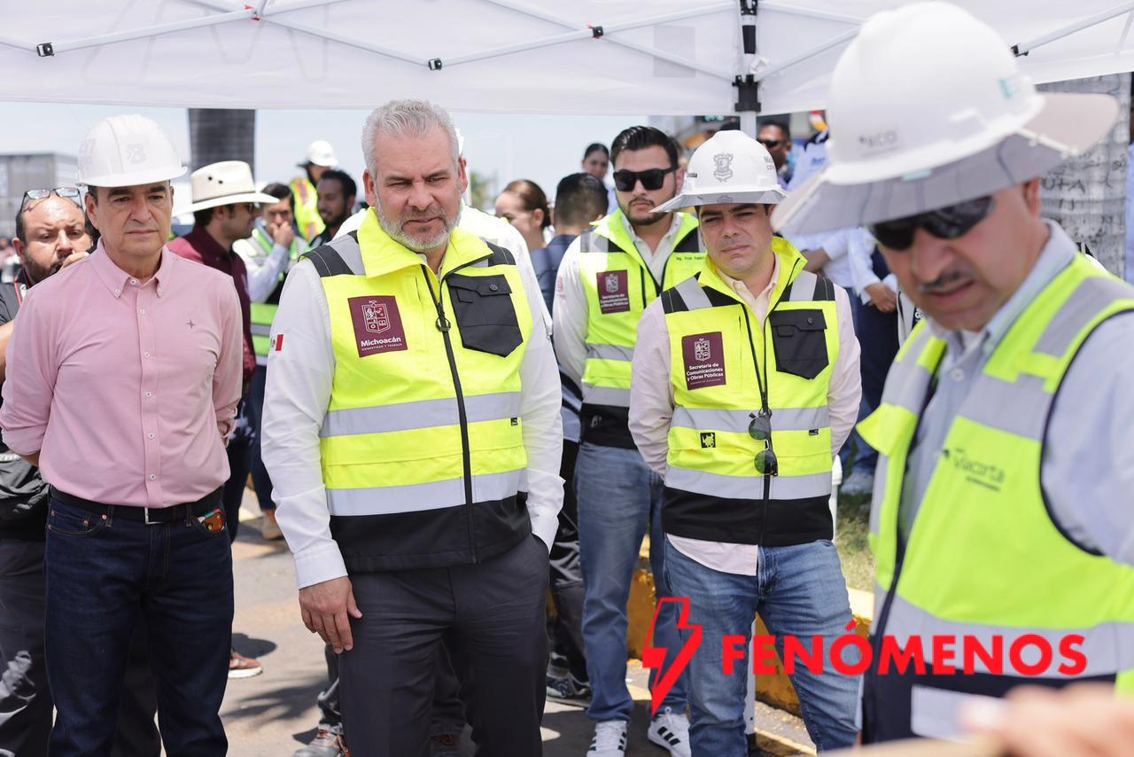 Supervisa Bedolla construcción de primer distribuidor vial “La Rinconada” en Zamora