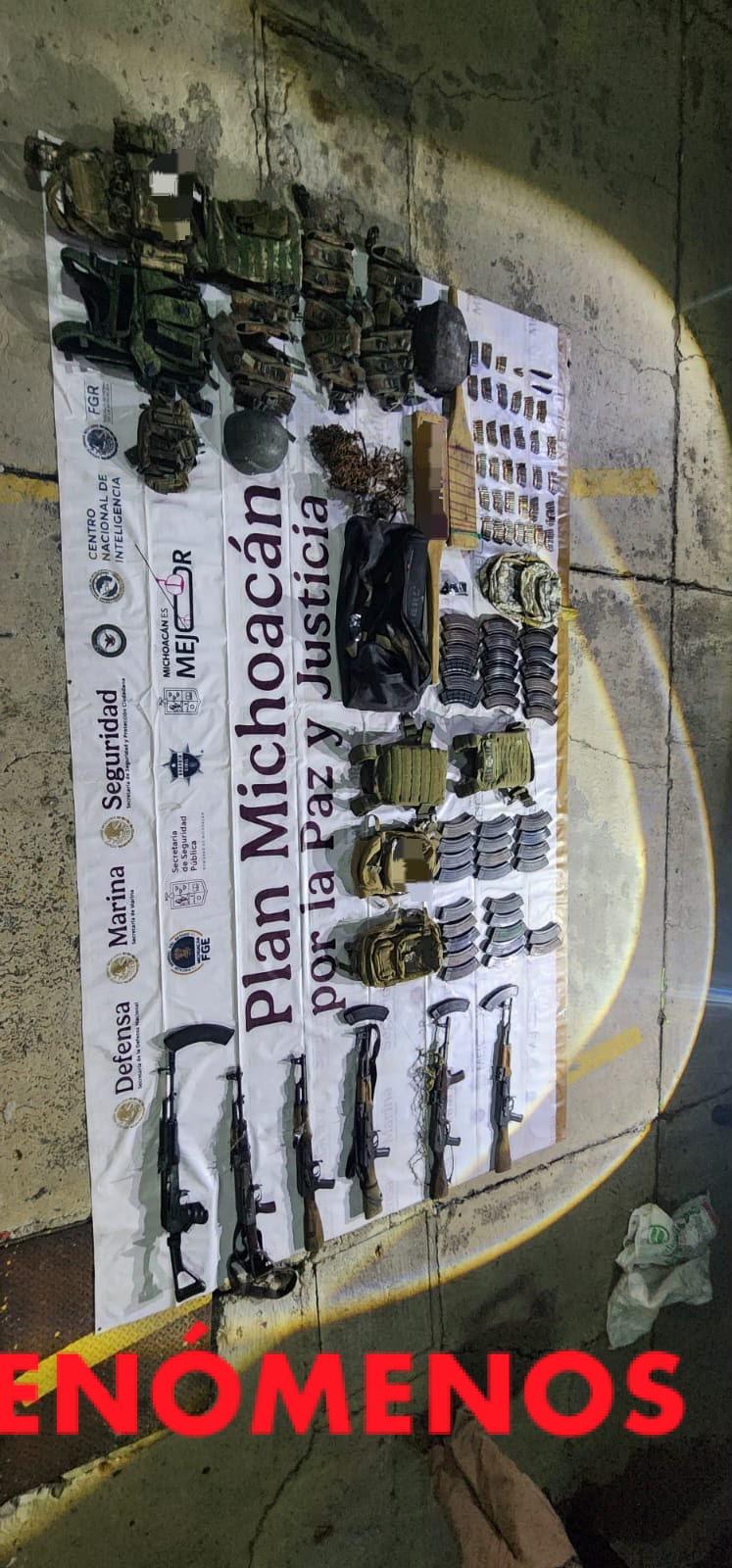 Aseguran armas, equipo táctico y vehículos con blindaje durante cateo en Buenavista