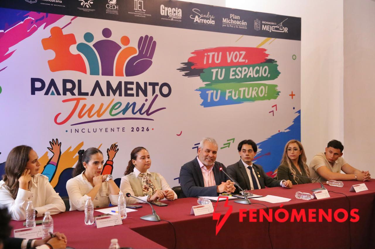 Destaca Bedolla pluralidad política y cultural de Michoacán ante Parlamento Juvenil 2026