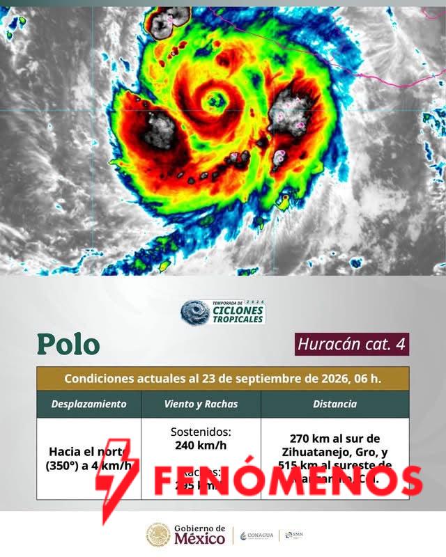 Michoacán sigue en alerta por huracán Polo y mantiene suspensión de clases en 7 municipios: Bedolla