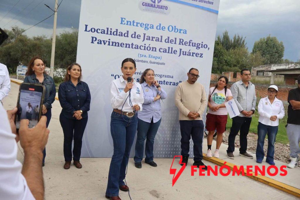 Con el Gobierno de la Gente, familias de Jaral del Refugio reciben obra impulsada junto con clubes de migrantes en Acámbaro