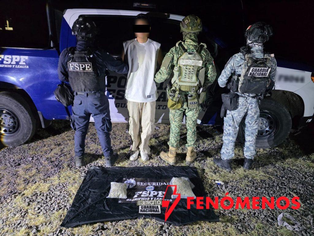 Asegura FSPE 620 dosis de presunta marihuana y detienen a una persona en Salamanca