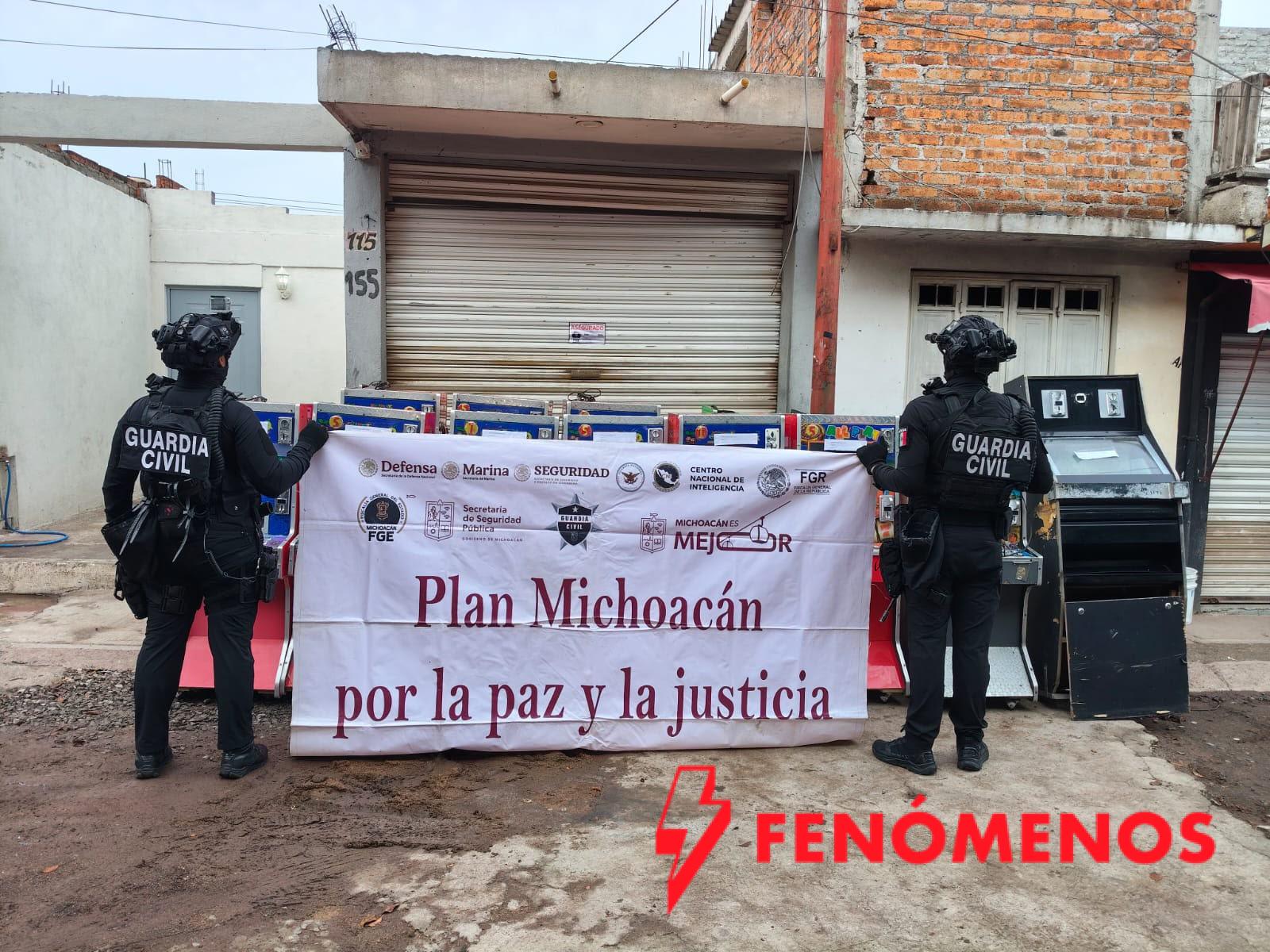 Desmantelan red de financiamiento criminal con decomiso de 97 máquinas tragamonedas en La Piedad