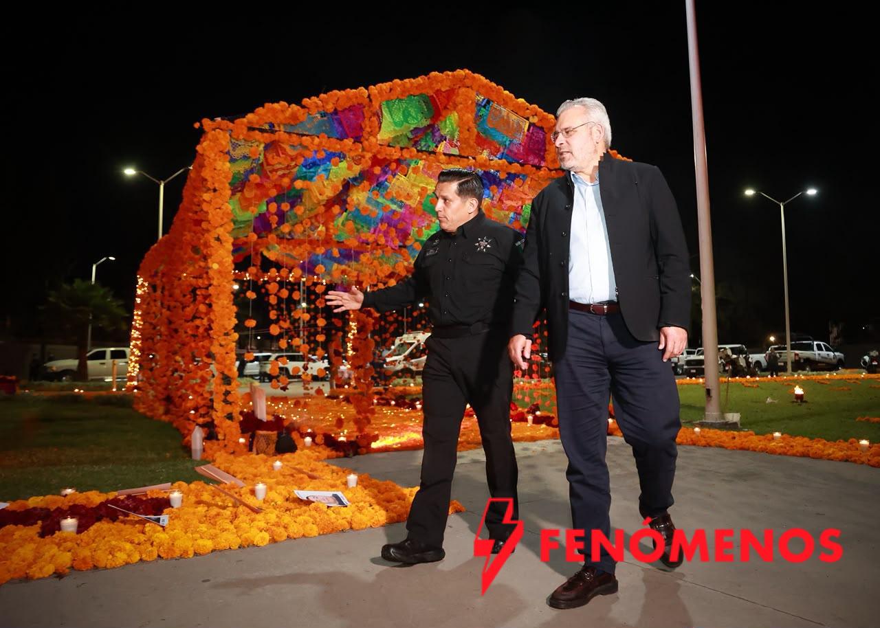 Con altares de Día de Muertos, honra Bedolla memoria de elementos caídos de la Guardia Civil